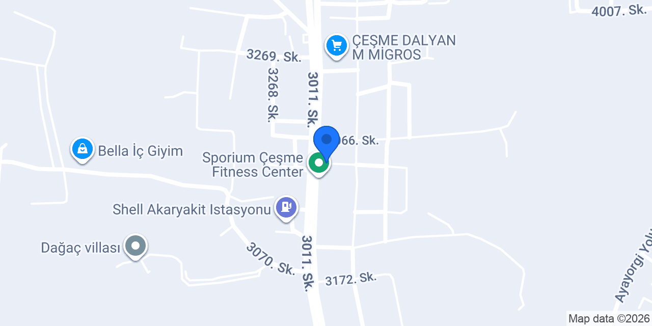 Dalyan Çeşme Macrocenter konumu