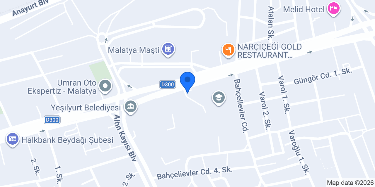 Taksi Malatya konumu
