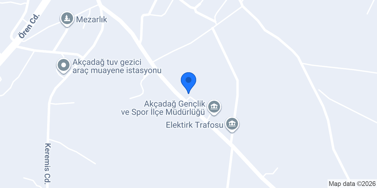 Akçadağ Elektrik konumu