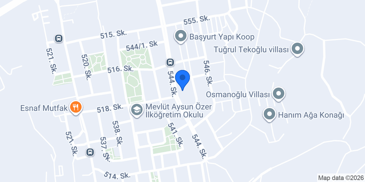 Beyaz Evler Unlu Mamülleri konumu