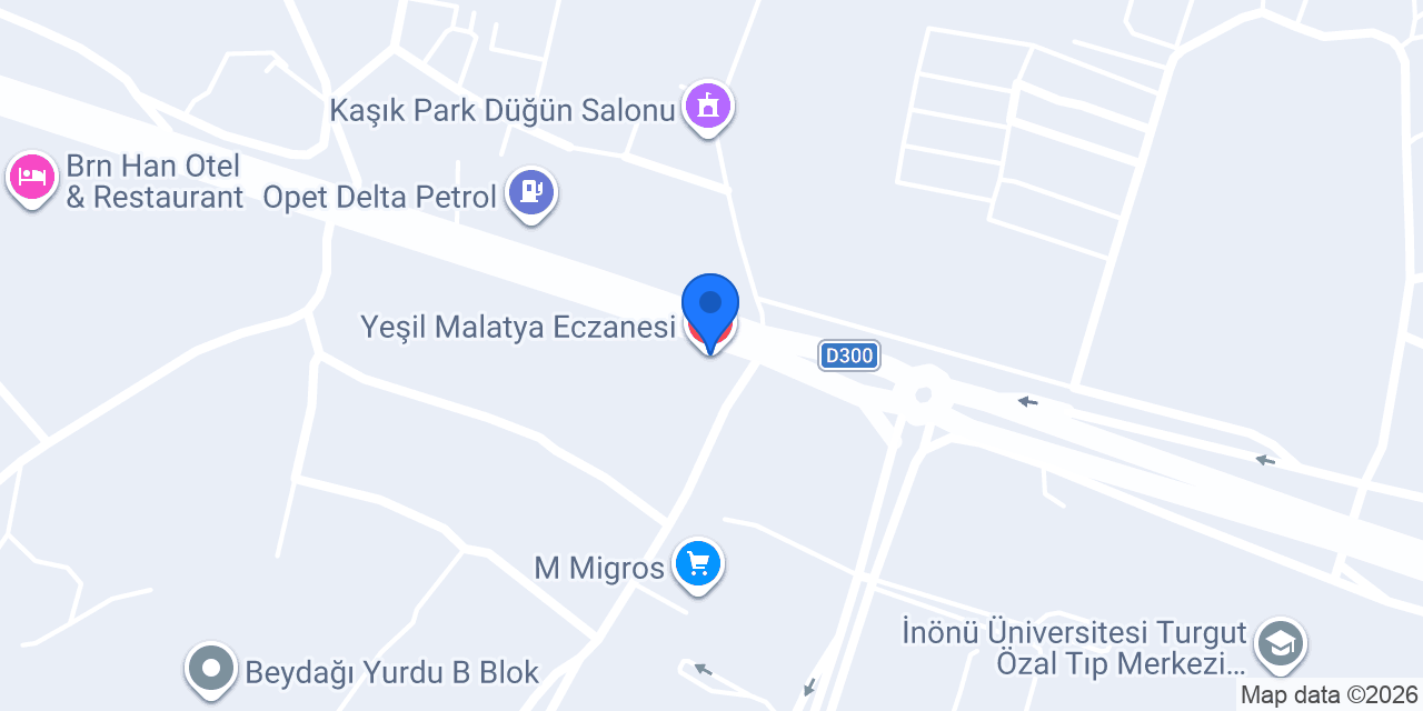 Yeşil Malatya Eczanesi konumu