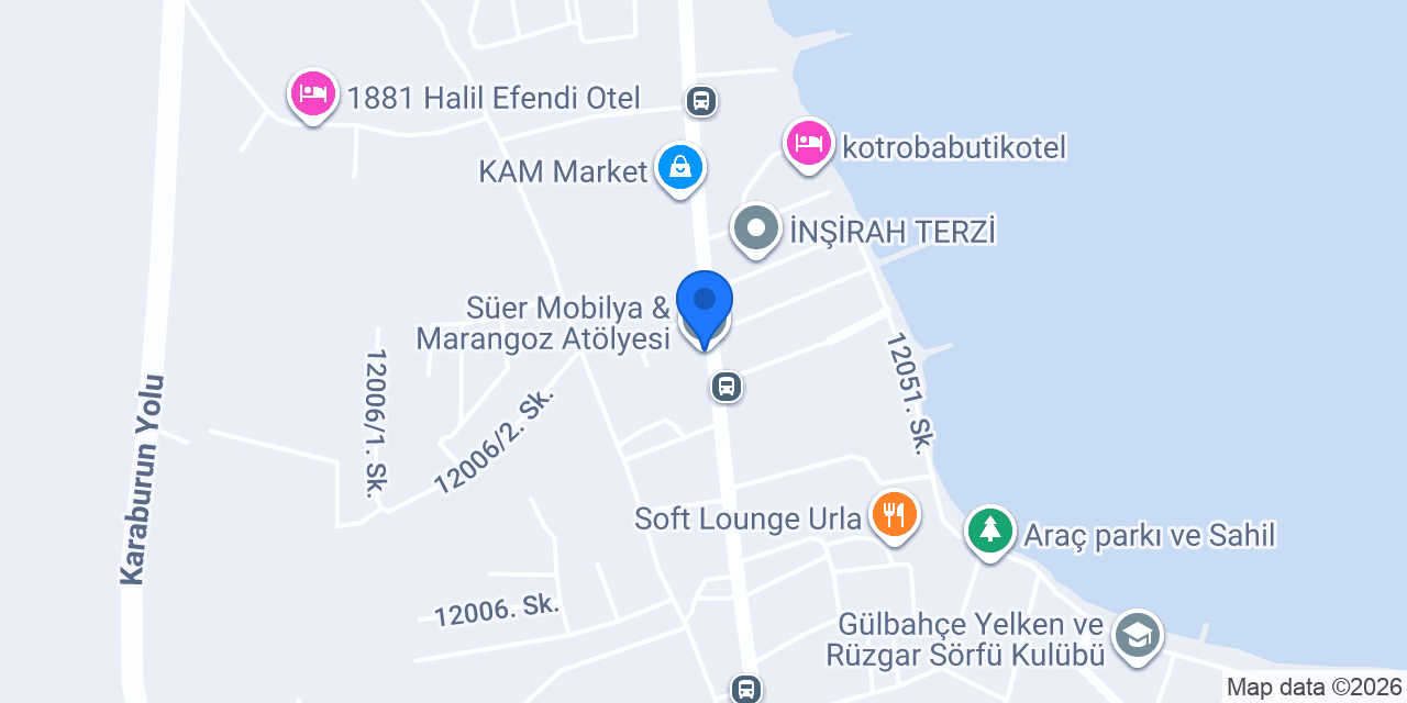 Süer Mobilya & Marangoz Atölyesi konumu