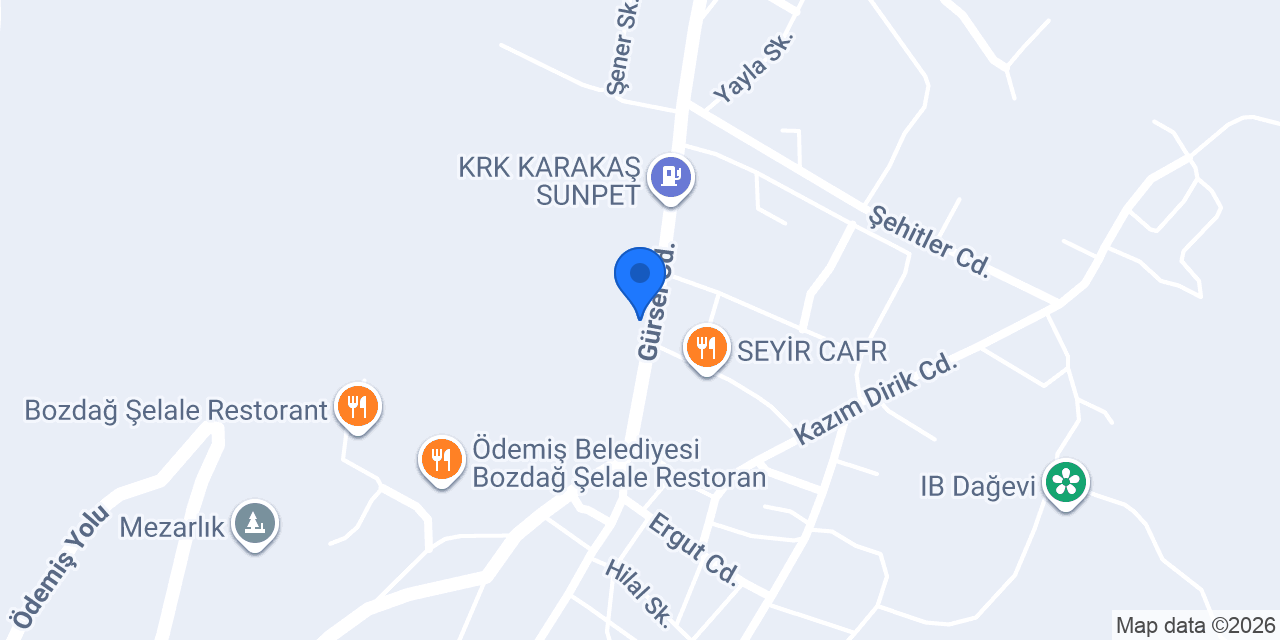 Bozdağ İlkokulu konumu