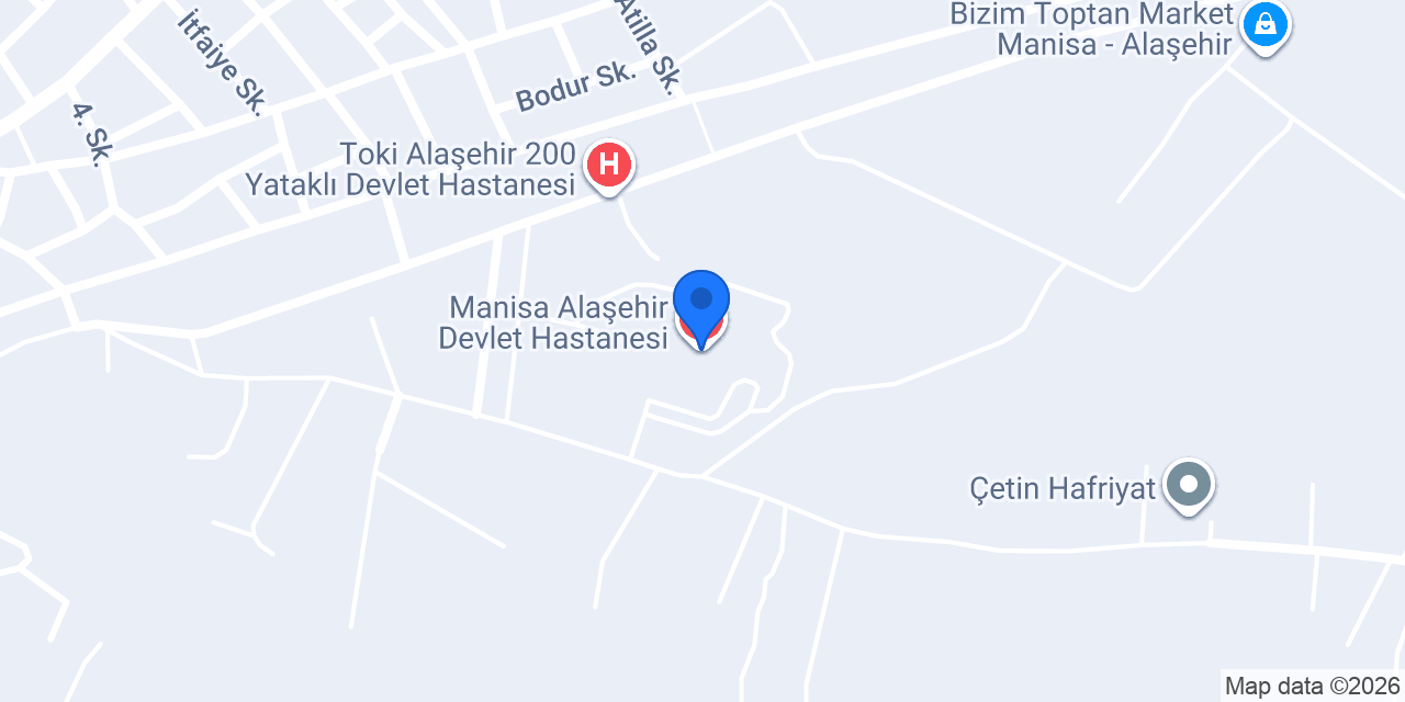 Manisa Alaşehir Devlet Hastanesi konumu