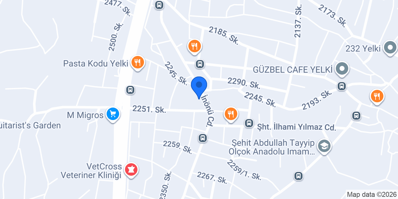Yelki Taksi konumu
