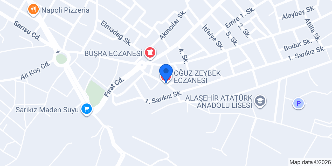 OĞUZ ZEYBEK ECZANESİ konumu