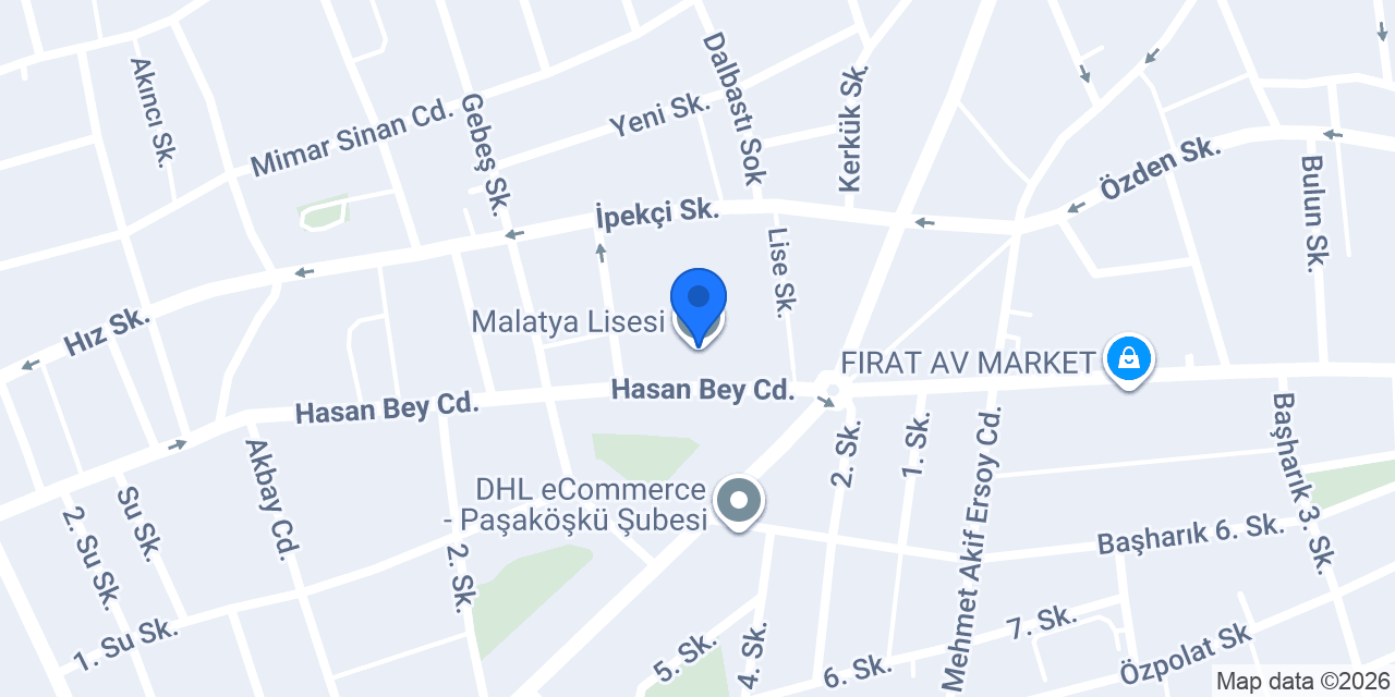 Malatya Lisesi konumu