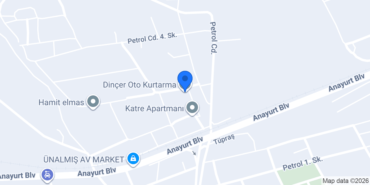 Dinçer Oto Kurtarma konumu
