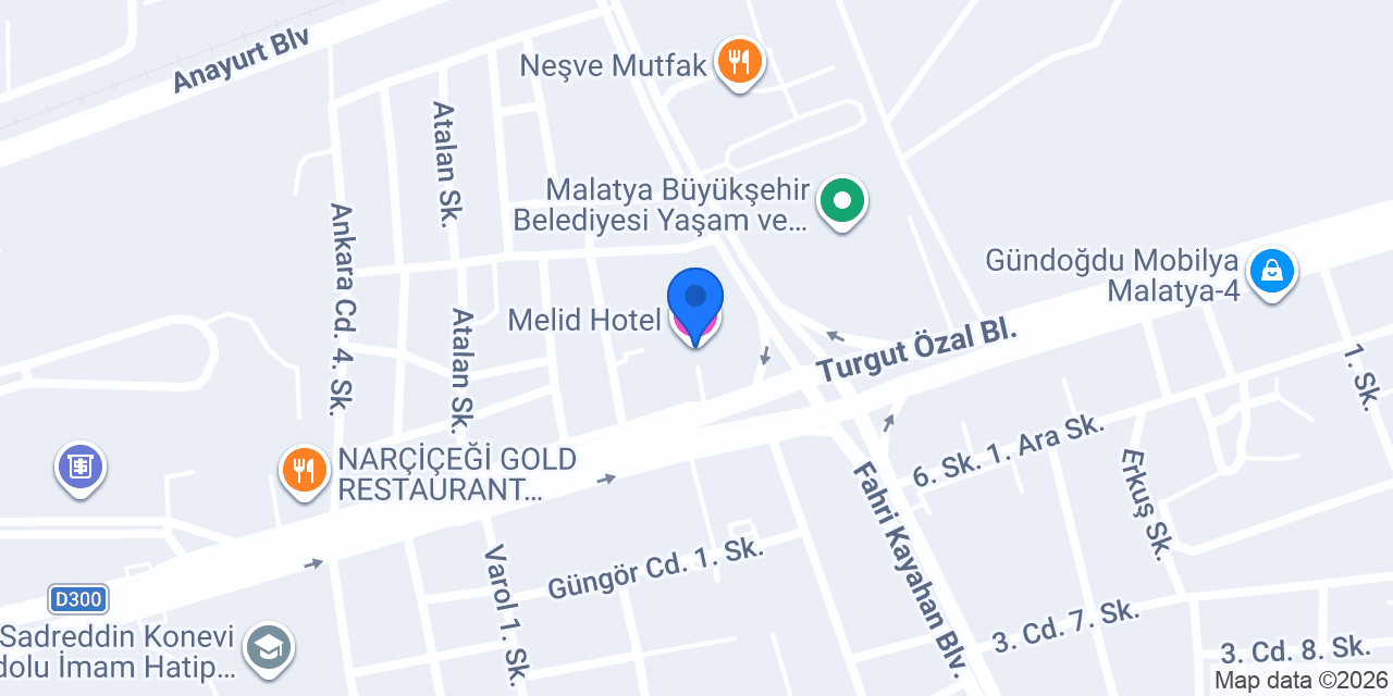 Melid Hotel konumu