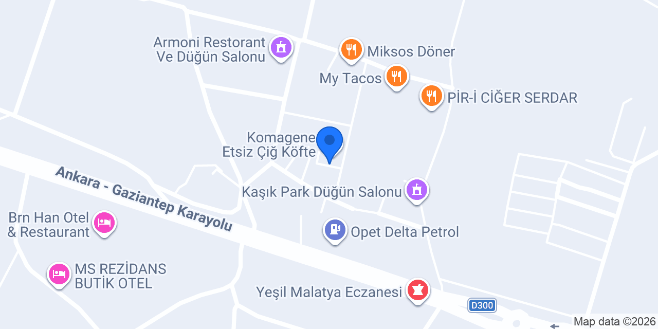 Elit Pizza ve Waffle konumu