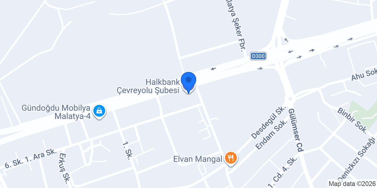Halkbank Çevreyolu Şubesi konumu