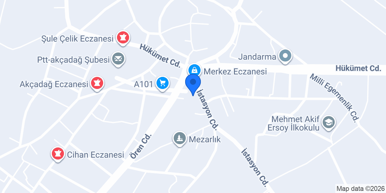 AKÇADAĞ BEYDAĞI TURİZM ŞUBESİ konumu