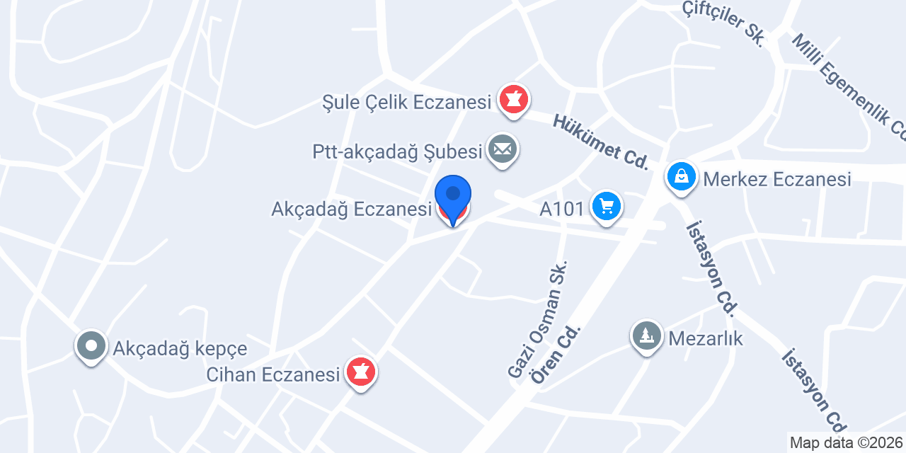 Akçadağ Eczanesi konumu