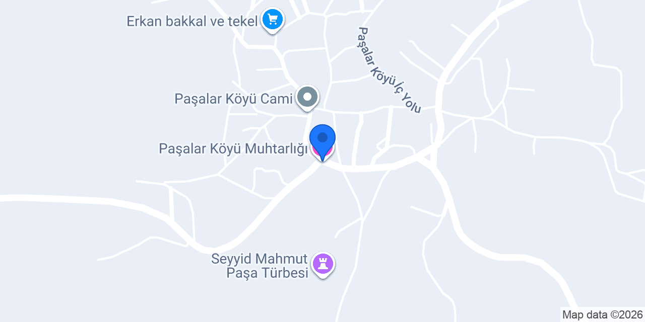 Paşalar Köyü Muhtarlığı konumu
