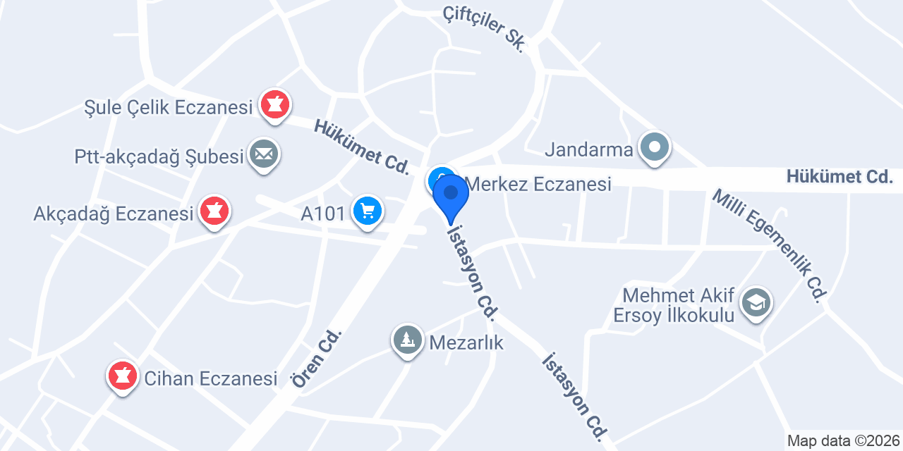 Akçadağ Taksi konumu