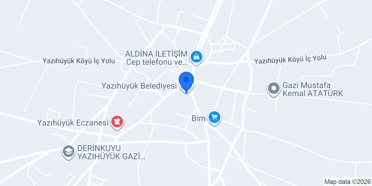 Yazıhüyük Belediyesi konumu