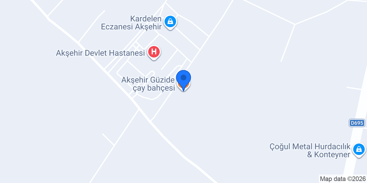 Akşehir Güzide çay bahçesi konumu
