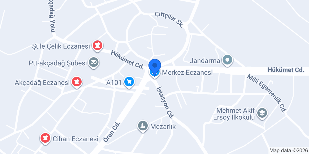 Merkez Eczanesi konumu