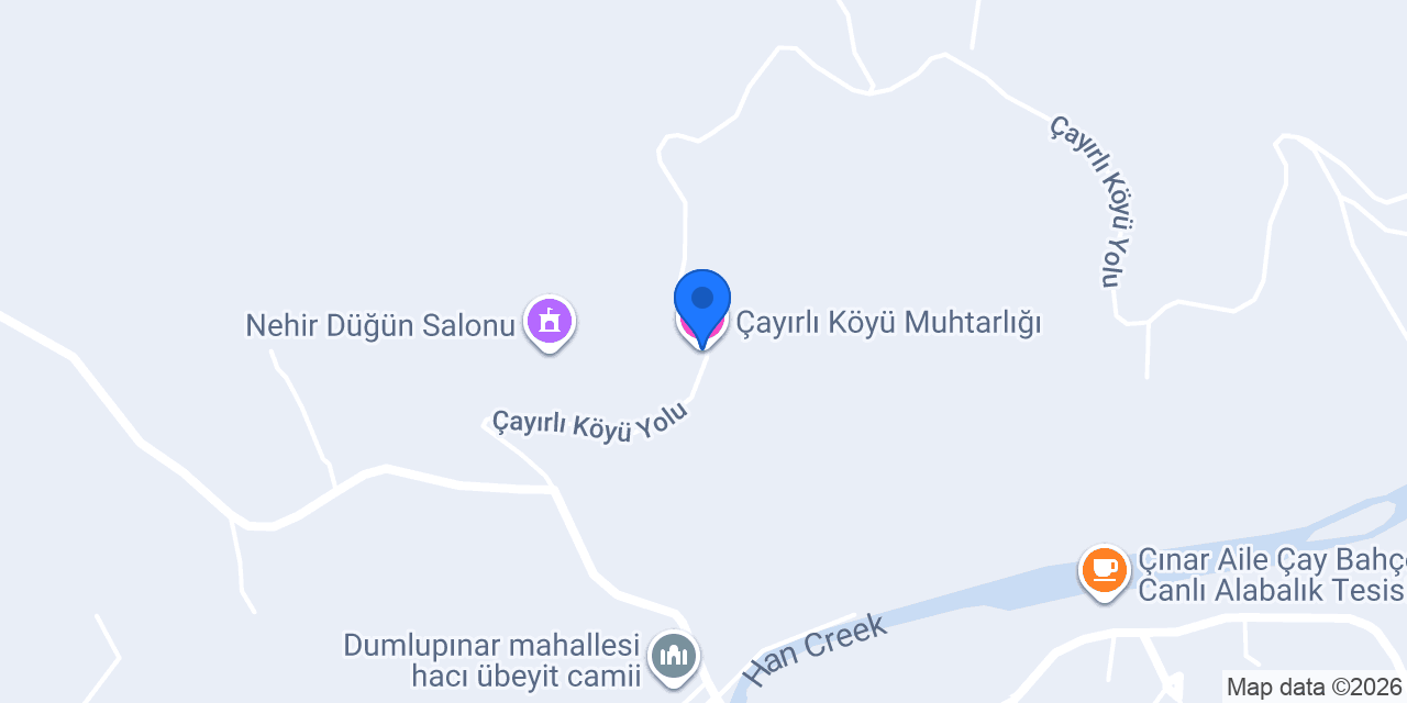 Çayırlı Köyü Muhtarlığı konumu