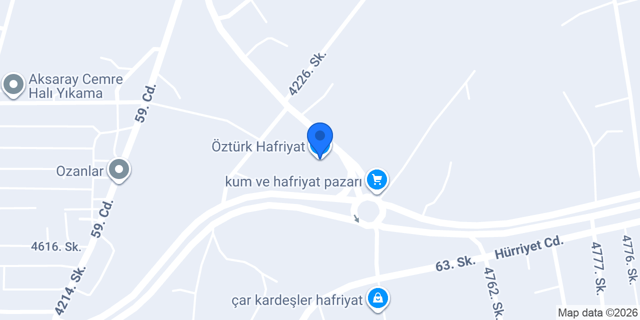 Öztürk Hafriyat konumu