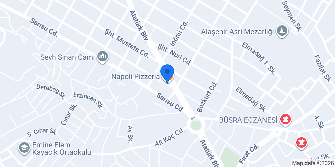 Napoli Pizzeria konumu