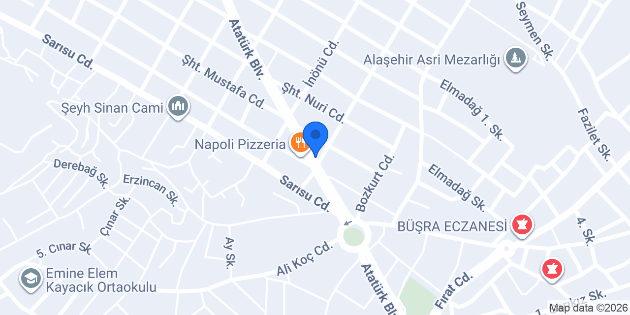 Özdemir mobilya Alaşehir konumu