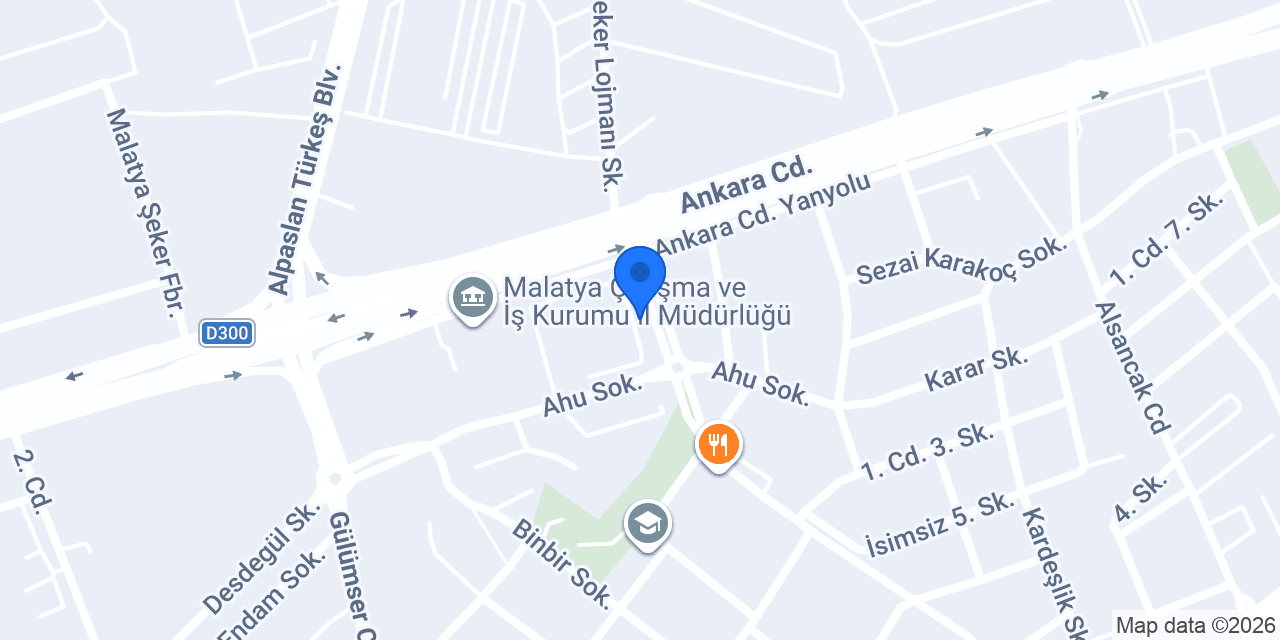 MALATYA SGK İL MÜDÜRLÜĞÜ konumu