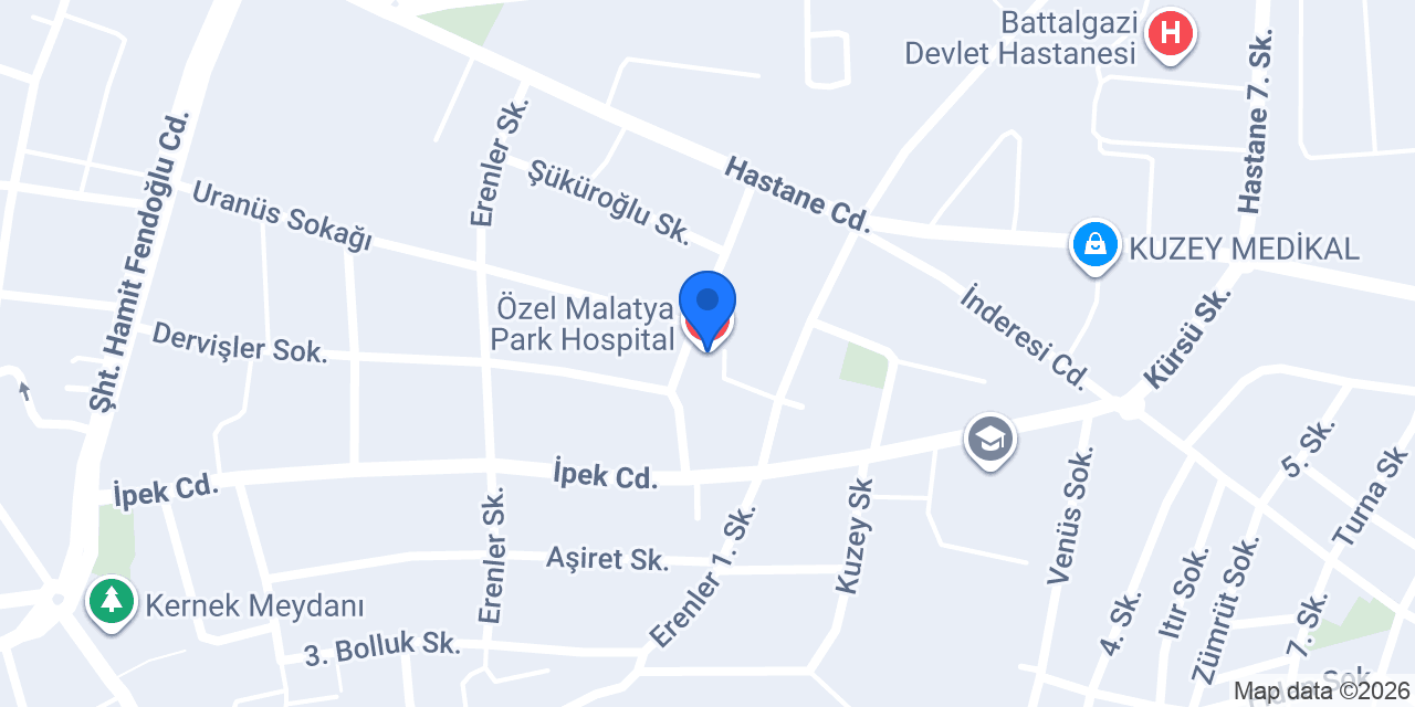 Özel Malatya Park Hospital konumu