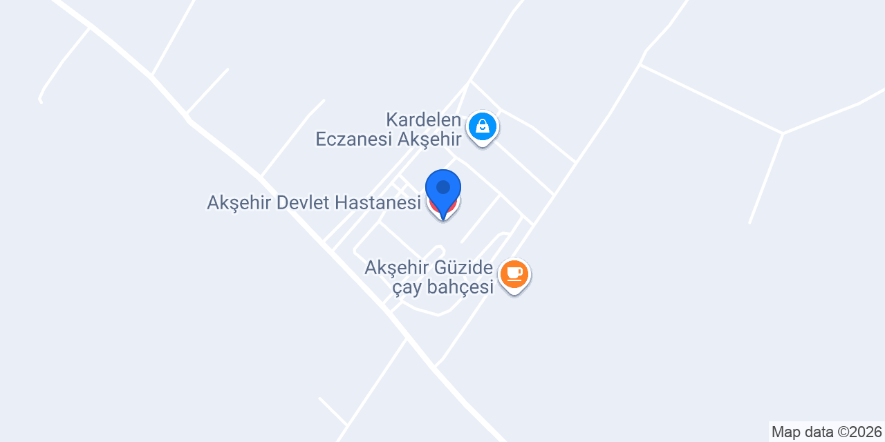 Akşehir Devlet Hastanesi konumu