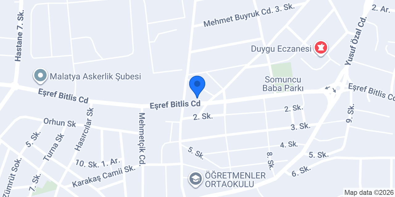 Malatya Halı Konağı konumu