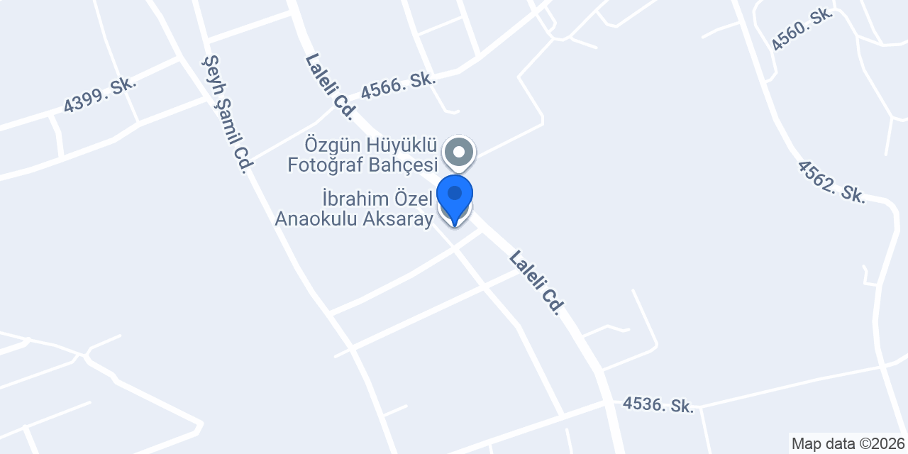İbrahim Özel Anaokulu Aksaray konumu