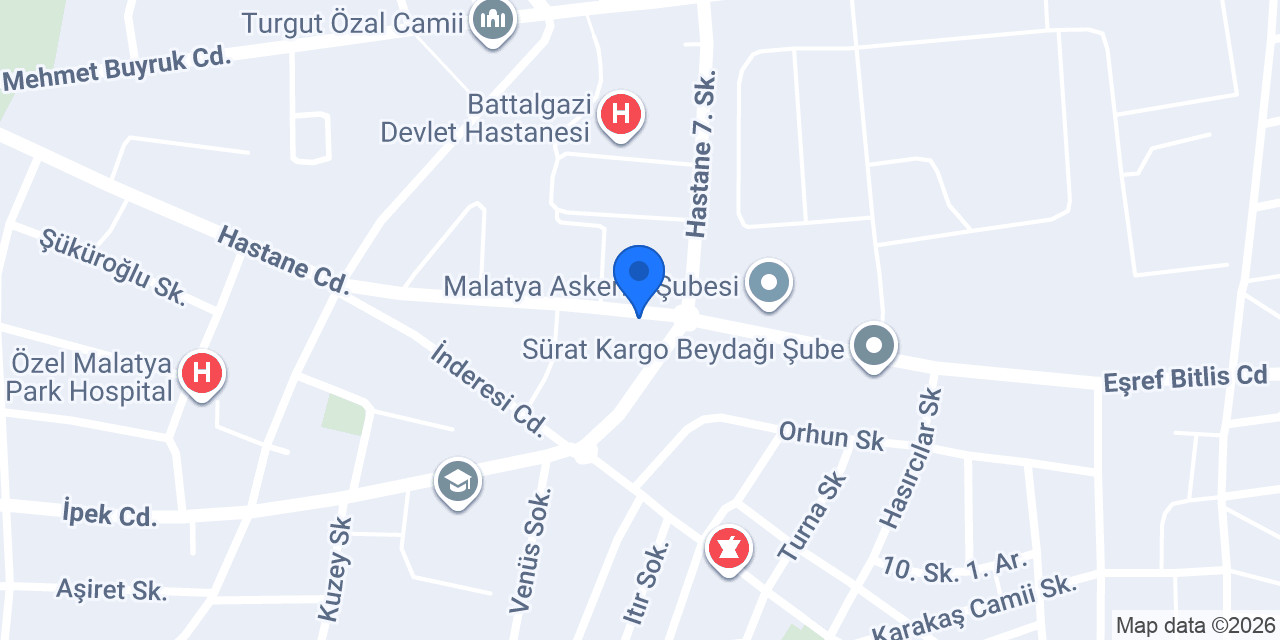 Malatya Battalgazi Devlet Hastanesi Taksi konumu