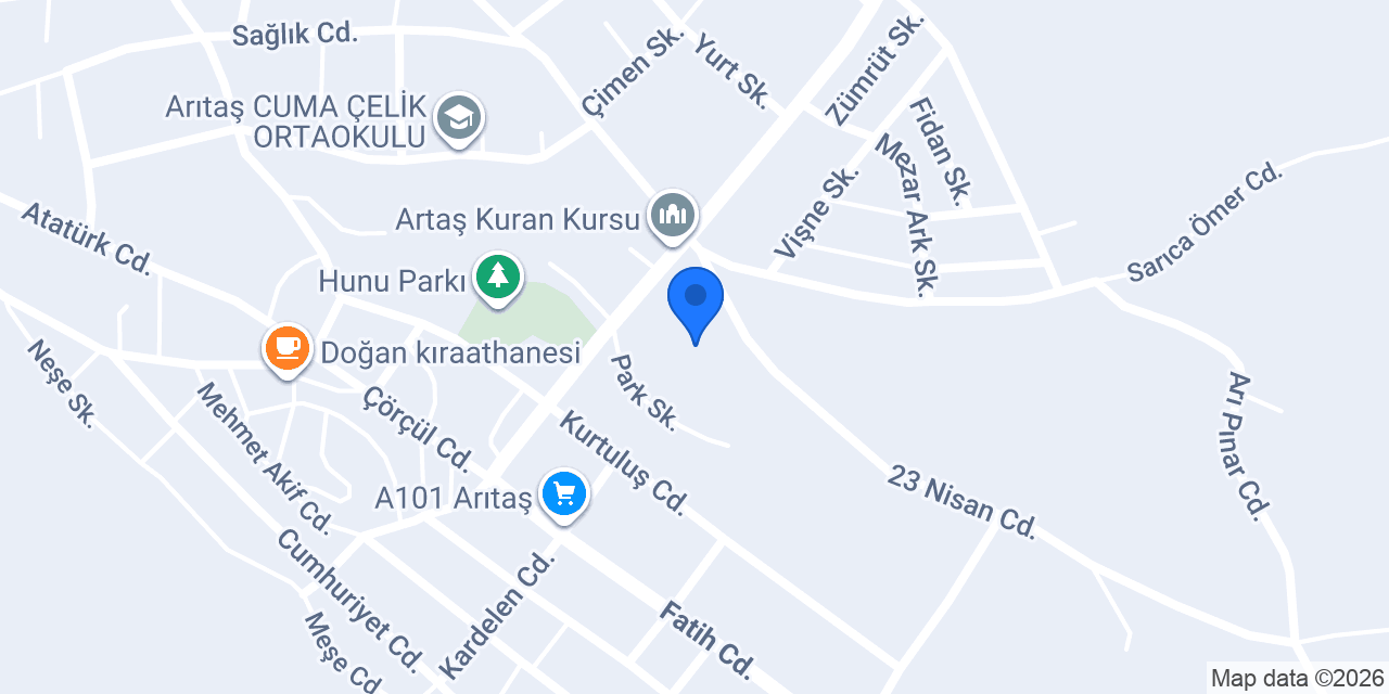 Ptt-arıtaş Acentesi konumu