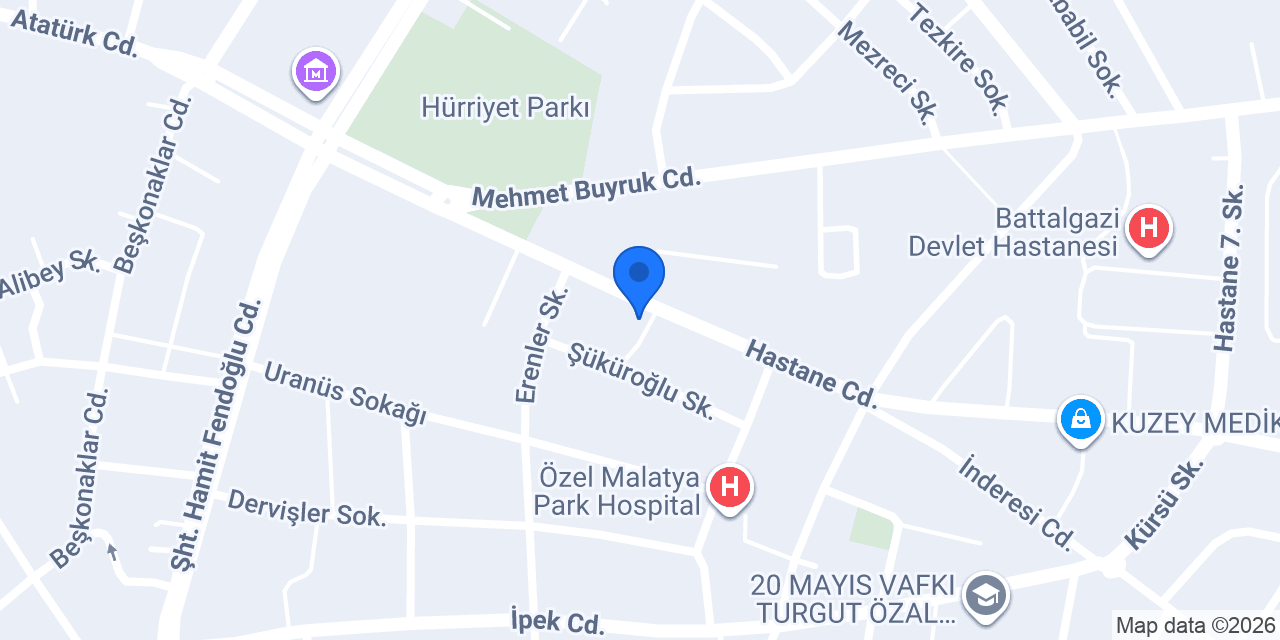 Özel Müjde Hastanesi konumu