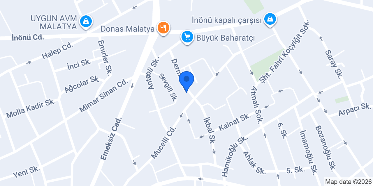 Antepli Maviş Usta konumu
