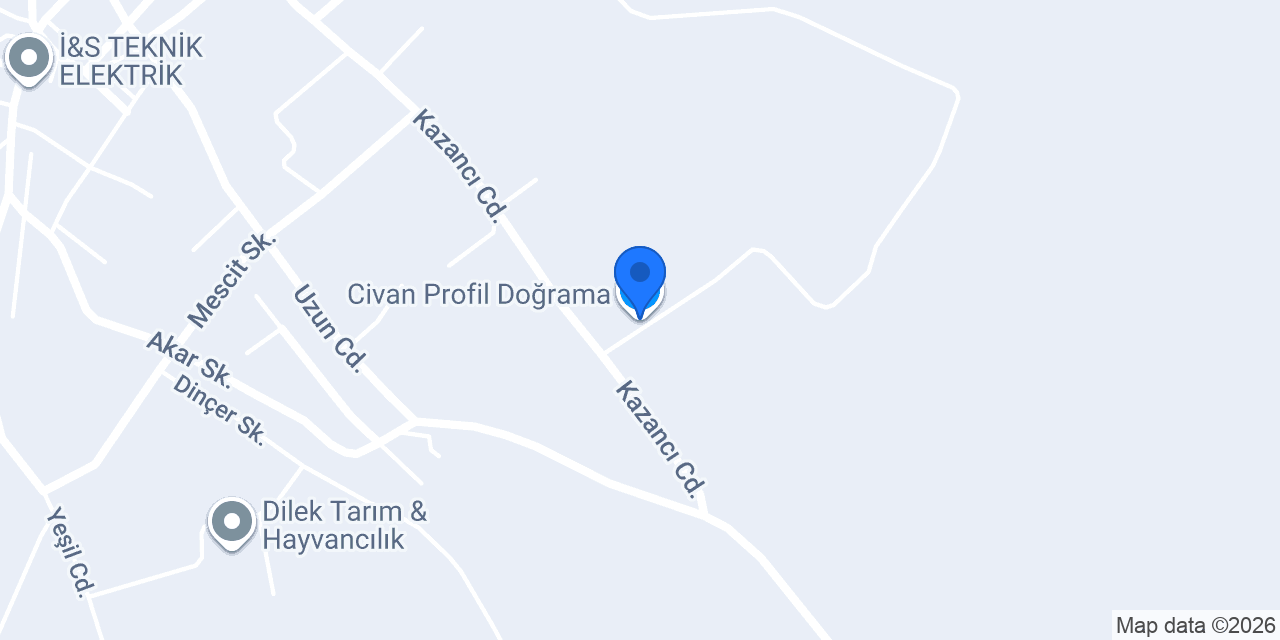 Civan Profil Doğrama konumu