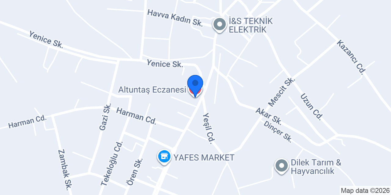 Altuntaş Eczanesi konumu
