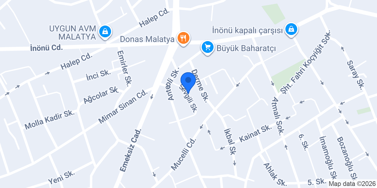 Malatya Yediiklim YDS Academy konumu