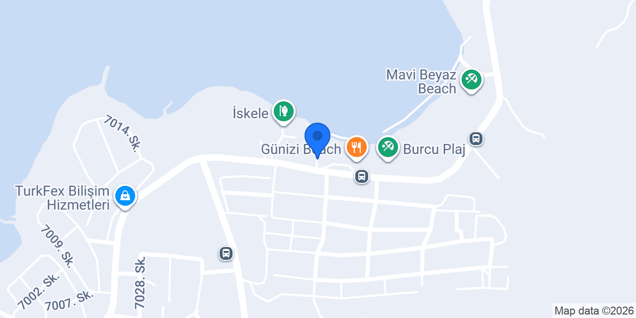 Günizi Kıyı Restoran konumu
