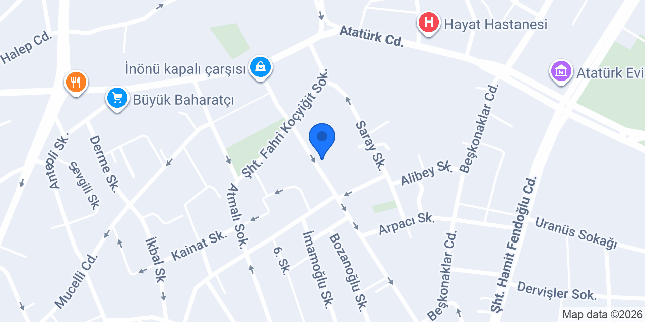 Vesta Masaj Salonu Malatya konumu
