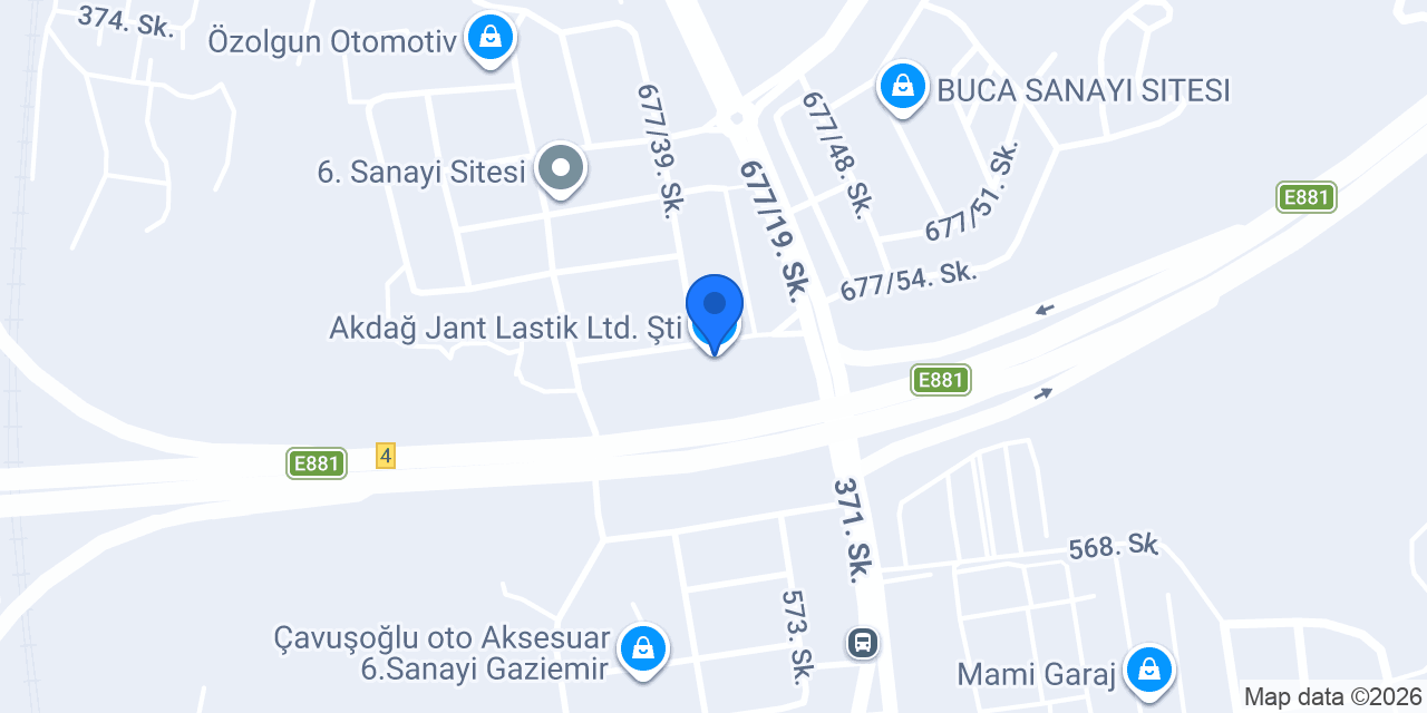 Akdağ Jant Lastik Ltd. Şti. konumu