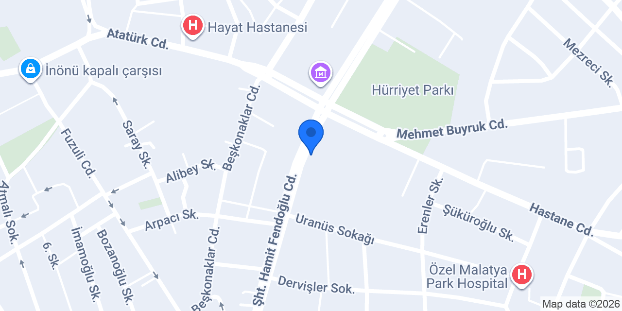 Adnan Optik Yeşilyurt konumu