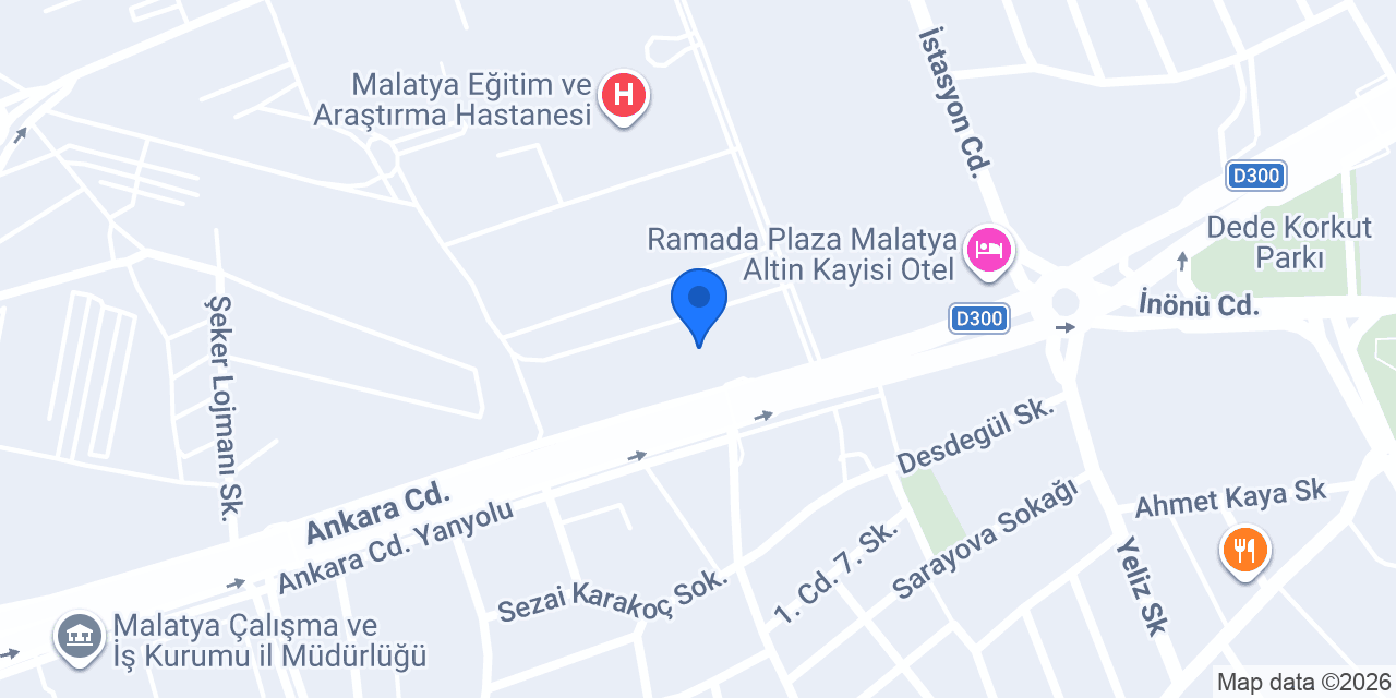 Malatya Özel Vita Ambulans konumu