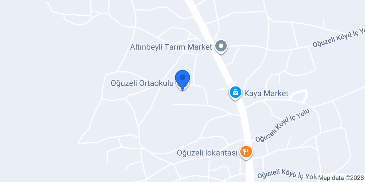 Oğuzeli Ortaokulu konumu