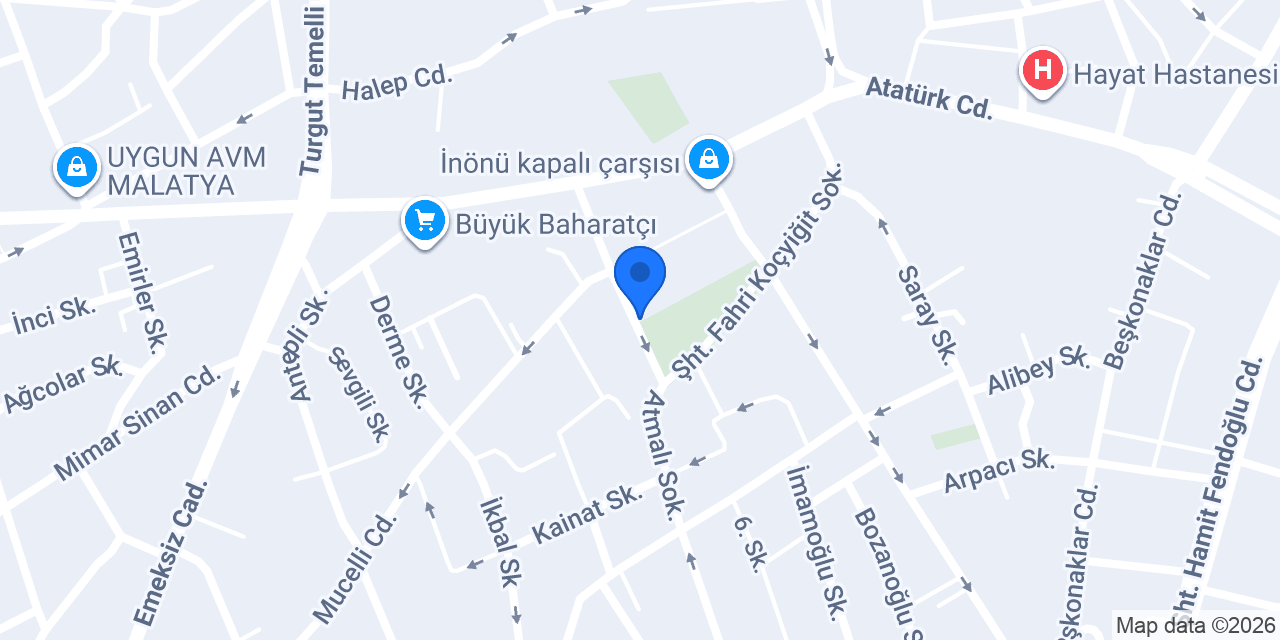 Çiçekçi Şeref Malatya konumu