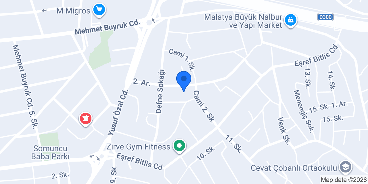 MALATYA DİYANET GENÇLİK MERKEZİ konumu