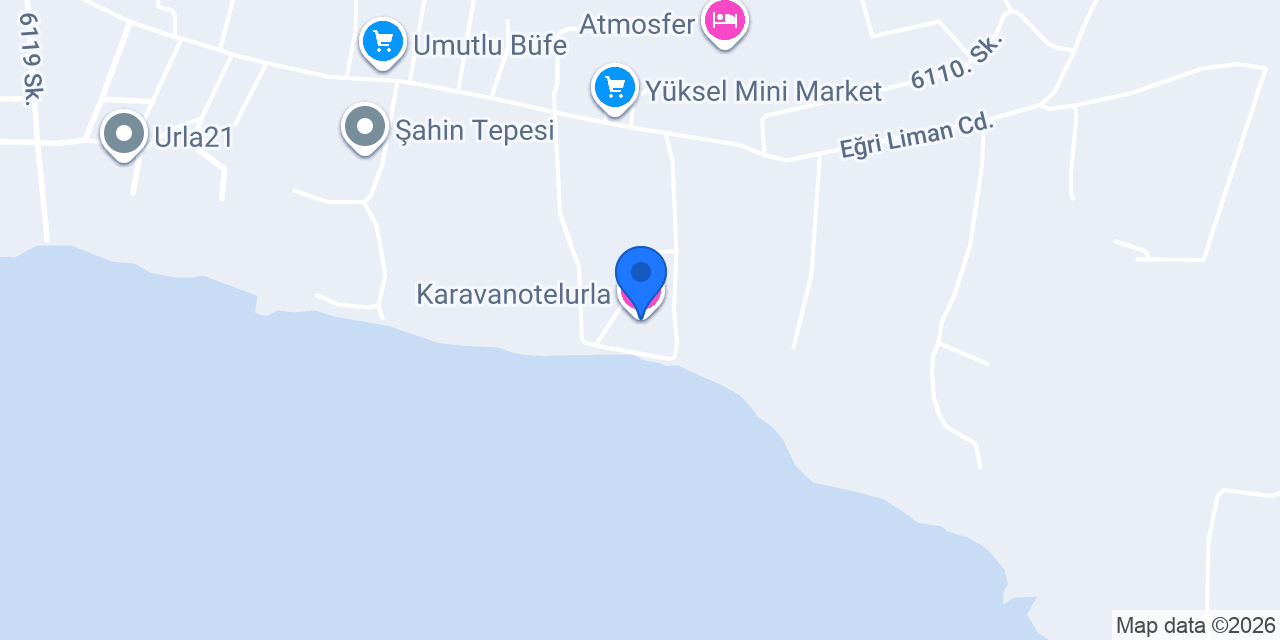 Karavanotelurla konumu