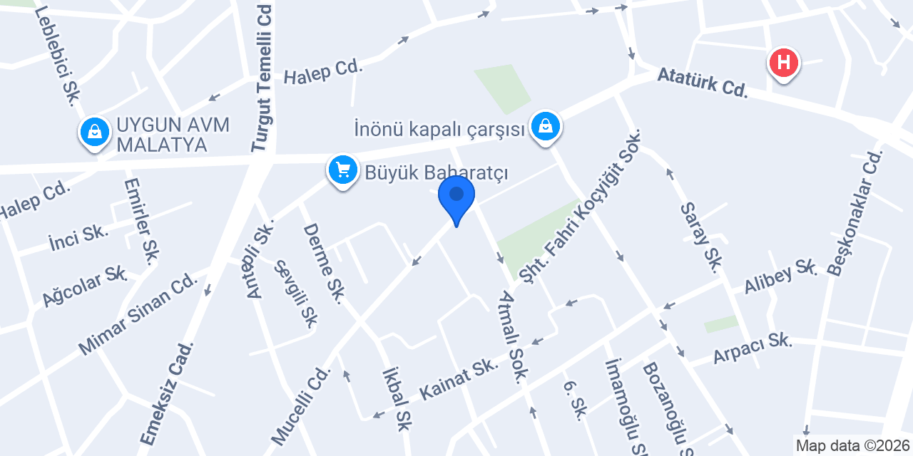 Malatya Odak Kurs Merkezi konumu