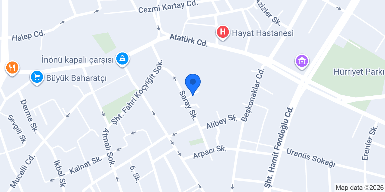 Saray Çamaşırhanesi konumu