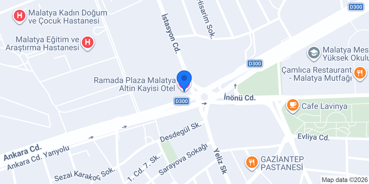Ramada Plaza Malatya Altin Kayisi Otel konumu